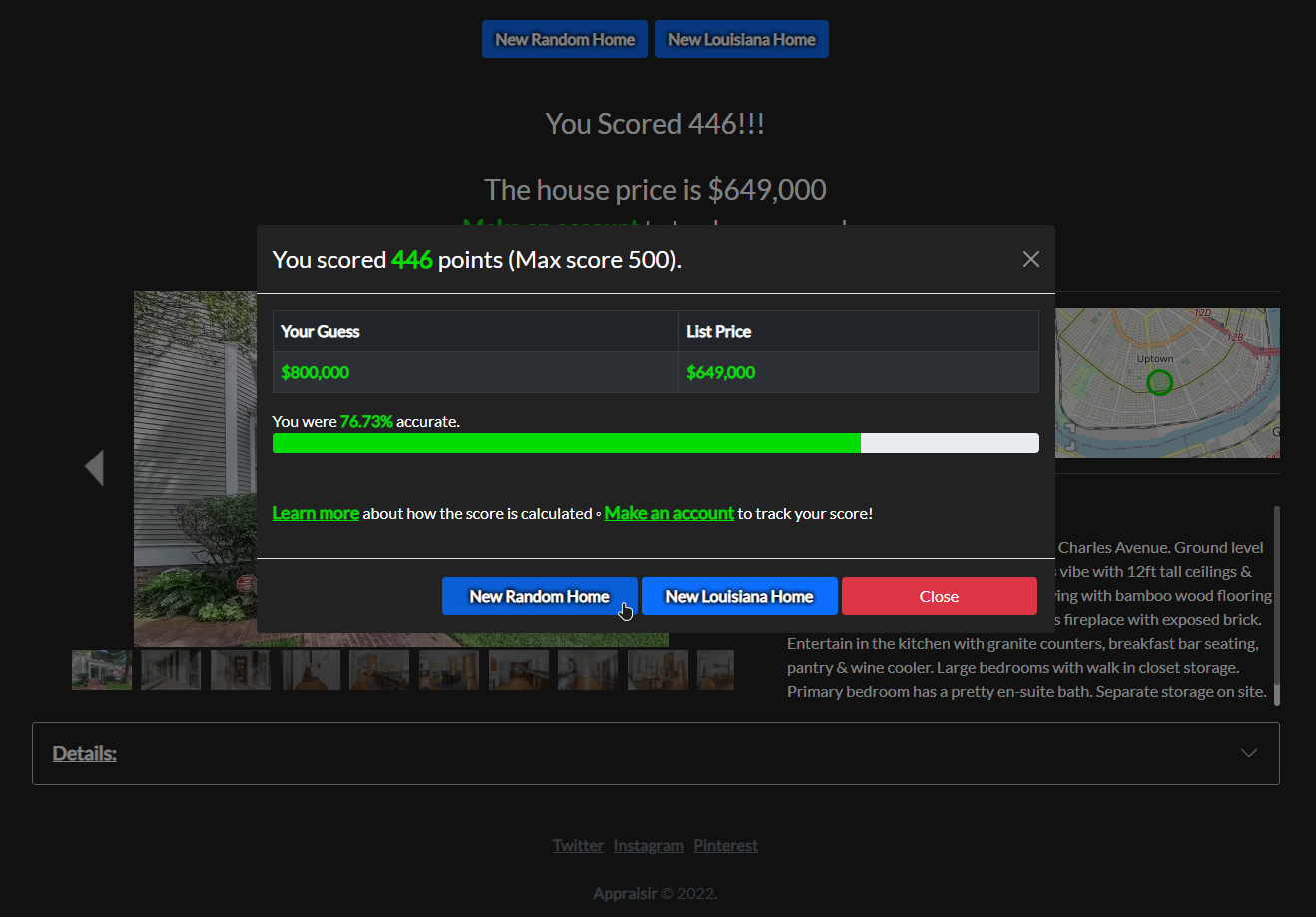 Preview image of Appraisir: The Home Price Guessing Game