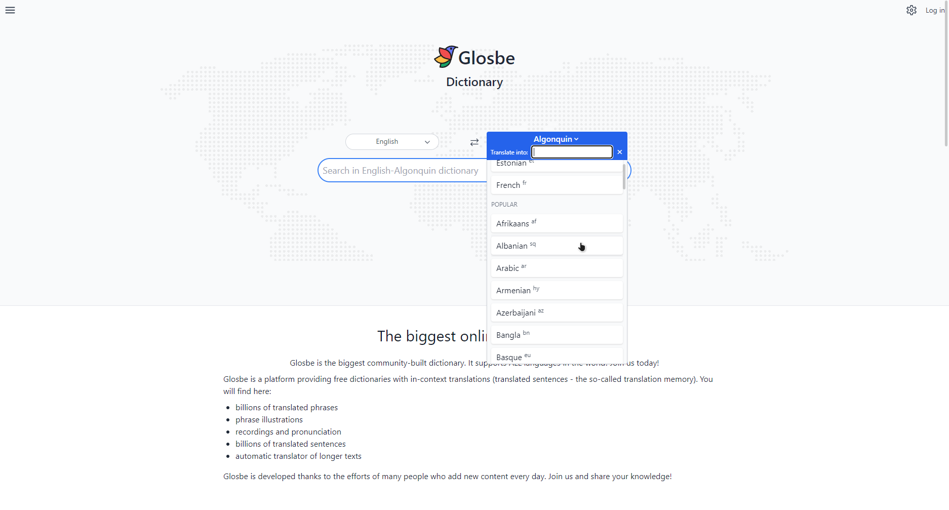 Preview image of Glosbe