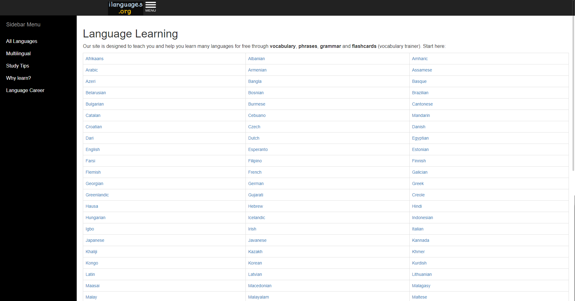 Preview image of ILANGUAGES.ORG